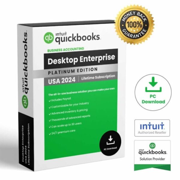 QUICKBOOKS DESKTOP ENTERPRISE 2024 LIFETIME LICENSE - 5 USERS